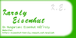 karoly eisenhut business card